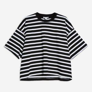 Topshop Striped Boxy Tee
